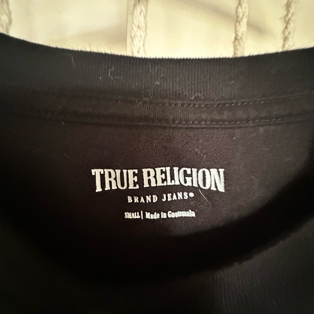 True Religion Black Graphic T-Shirt Size Small - Picture 3 of 3